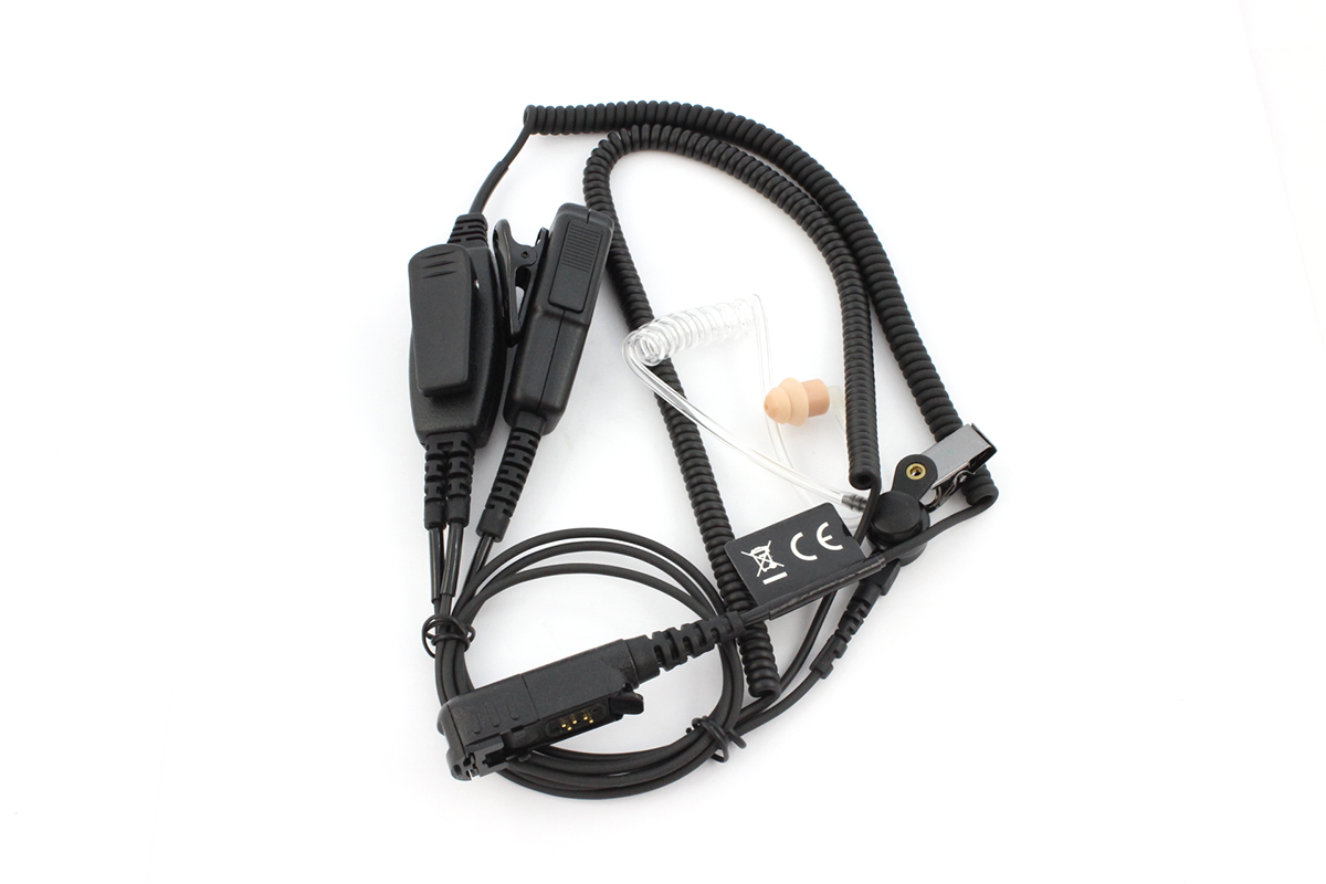 Schallschlauch-Headset 2 Kabel-Lösung für Motorola DP2400, DP2600, DP3441, MTP3100, MTP3200, MTP3250