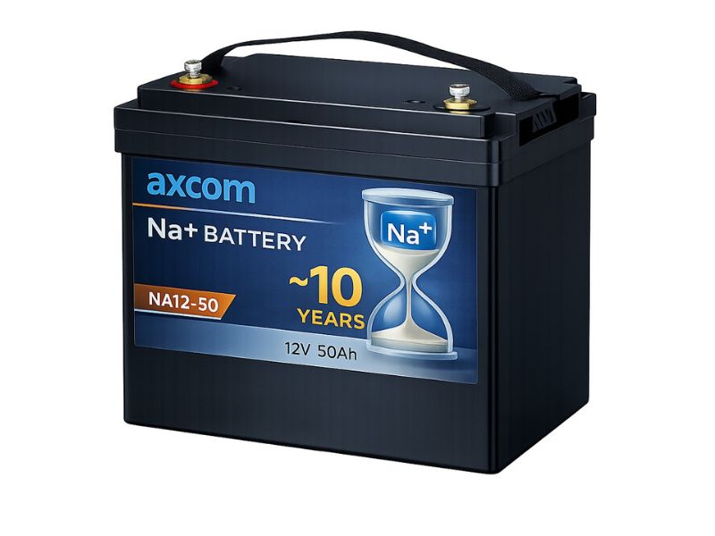 Axcom Natrium Ionen Akku 12V 50Ah mit M6 Kontakten Axcom Natrium Ionen Akku 12V 50Ah mit M6 Kontakten