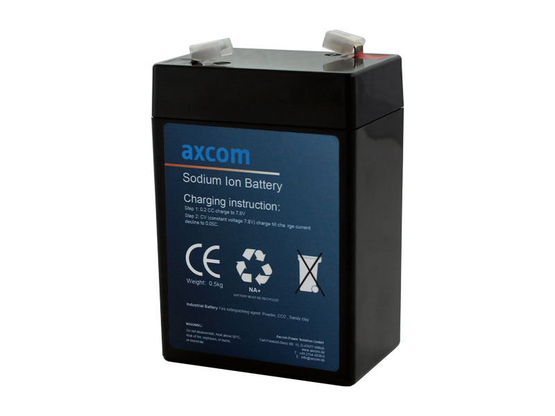 Axcom Natrium Ionen Akku 6V 4,5Ah mit 4,7mm Steckkontakten