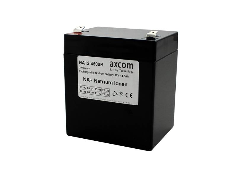 Natrium Ionen Akku 12V 4,5Ah mit 6,3mm Steckkontakten