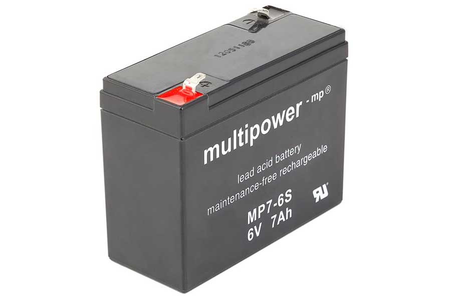 Multipower Bleiakku MP7-6S - 6V 7Ah (auch für Horizont Euro-Blitz) Multipower Bleiakku MP7-6S - 6V 7Ah (auch für Horizont Euro-Blitz)