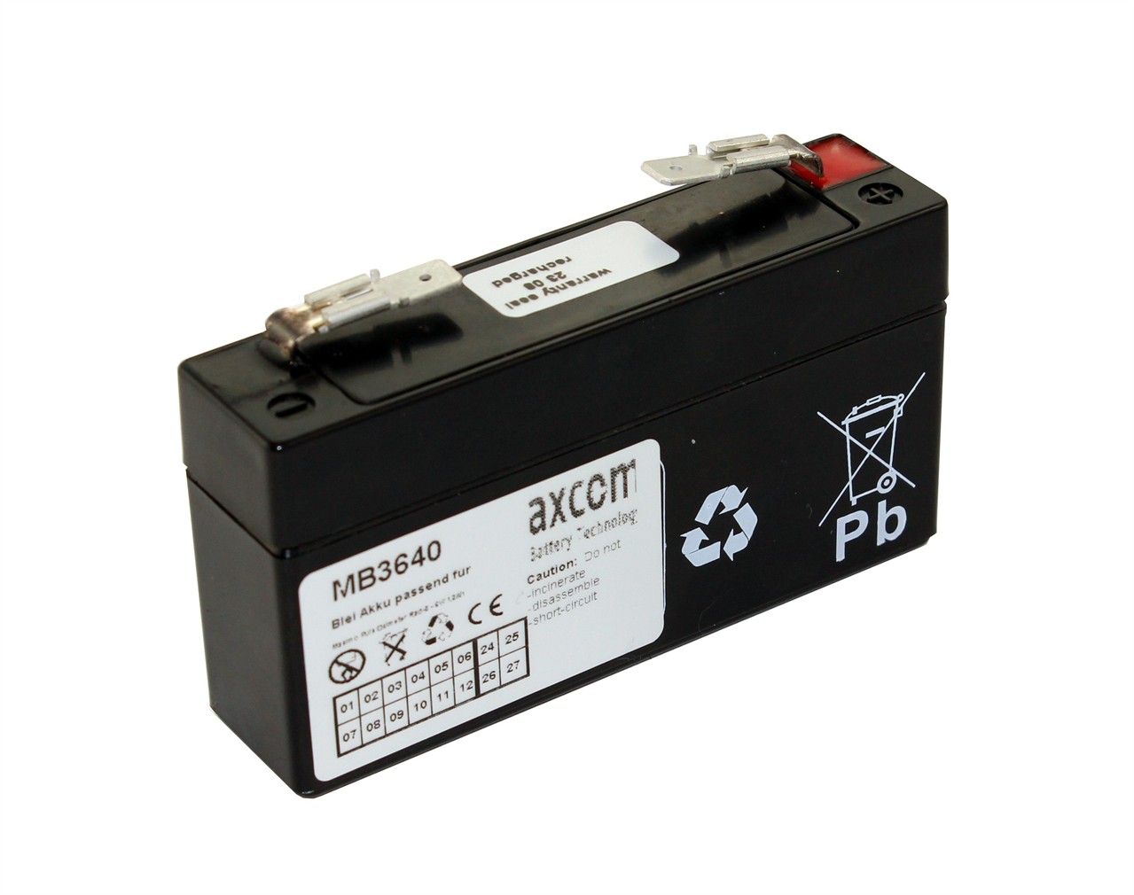 Blei Akku passend für Masimo Puls Oximeter Rad-8 - 6V/ 1,2Ah