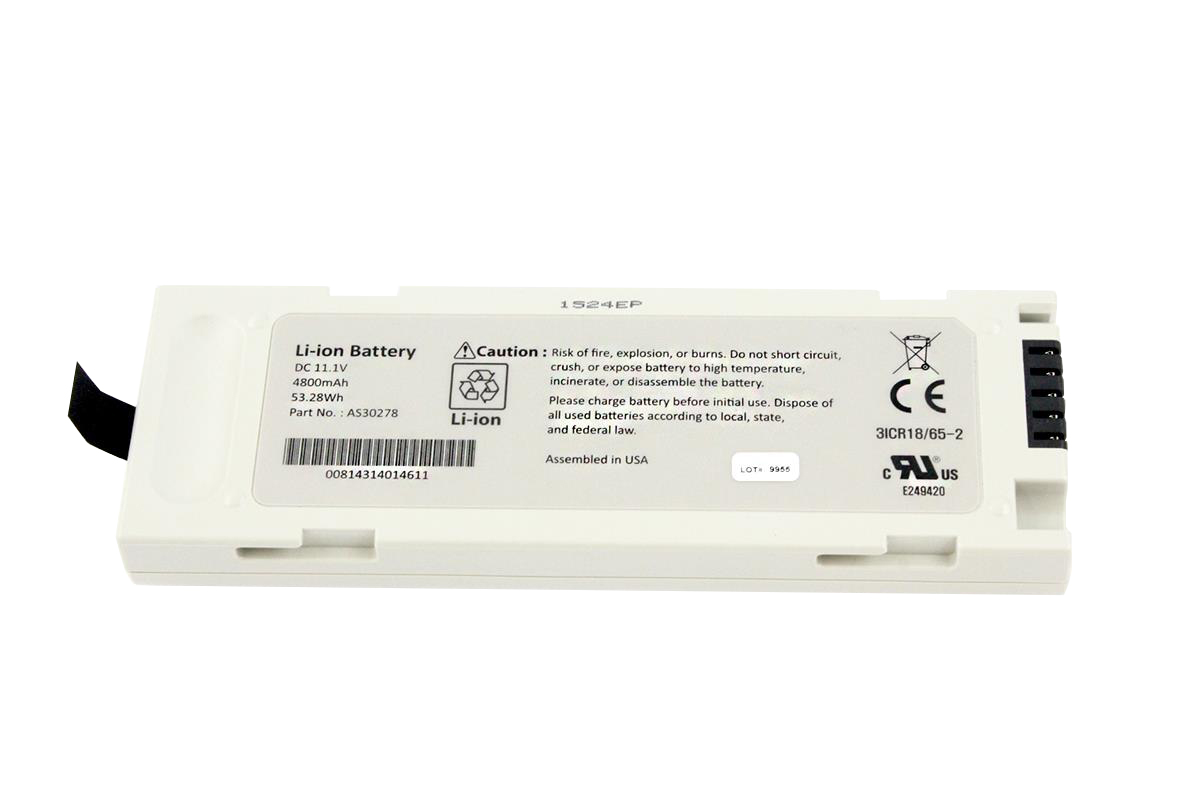 Li-Ion Akku für Mindray PM8000, PM9000, VS800, Datascope Accutorr Plus,Trio - 11,1V 4,4Ah