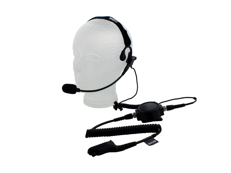 Überkopf Headset mit Schwanenhals Mikrofon und 5 PIN PTT-Taste für Sepura STP8000, STP9000