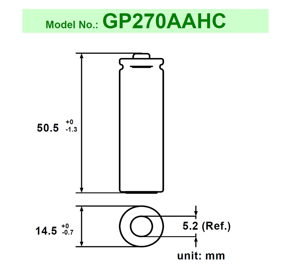 NiMH Akku GP270AAHC LR06, MIGNON, AA - 1,2V/2,6Ah ReCyko+
