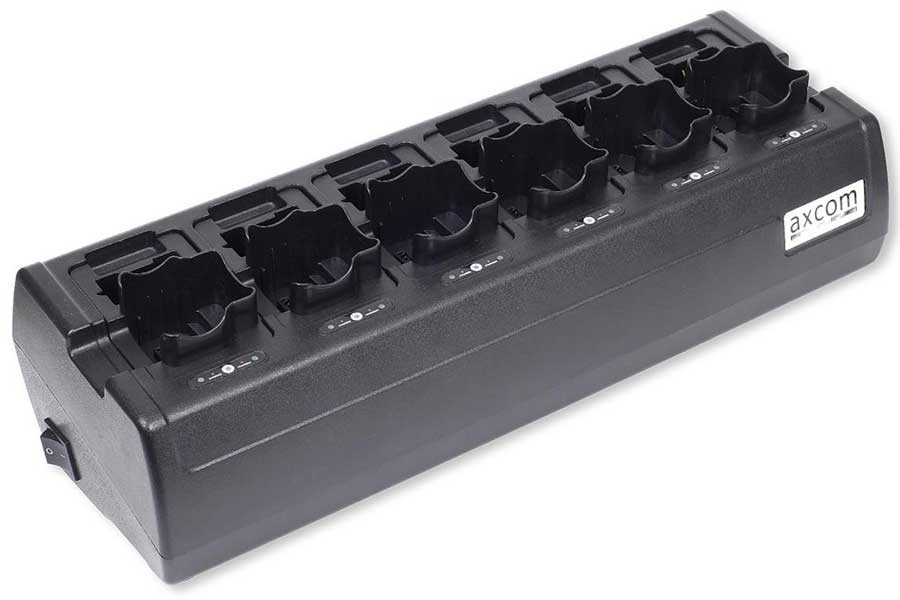 6+6-Stationen Ladegerät inkl. Adapter für Motorola MTP850, MTP850FuG