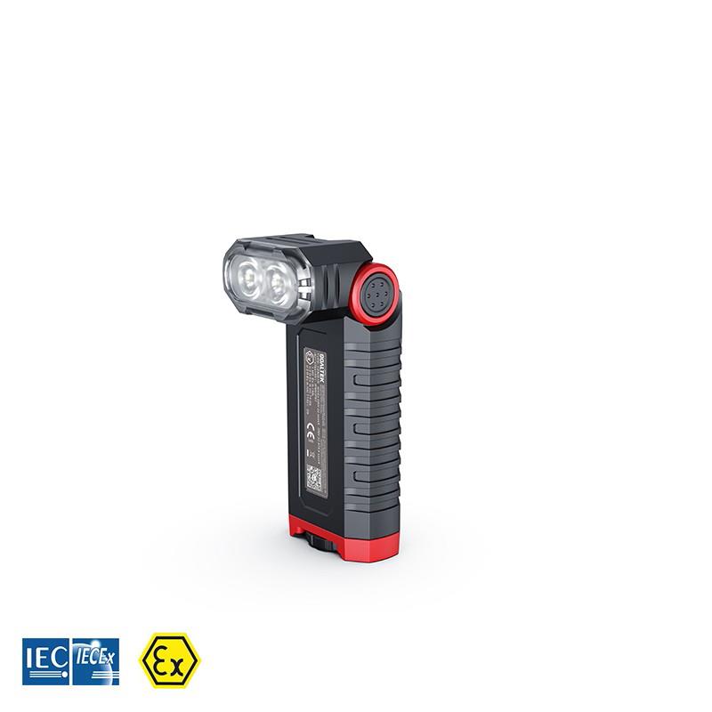Taschenlampe EX-geschützt, mit 90° Rotationskopf, batteriebetrieben, ATEX, 15h Leuchtdauer Taschenlampe EX-geschützt, mit 90° Rotationskopf, batteriebetrieben, ATEX, 15h Leuchtdauer