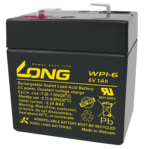 Long Bleiakku WP1-6 - 6V 1Ah
