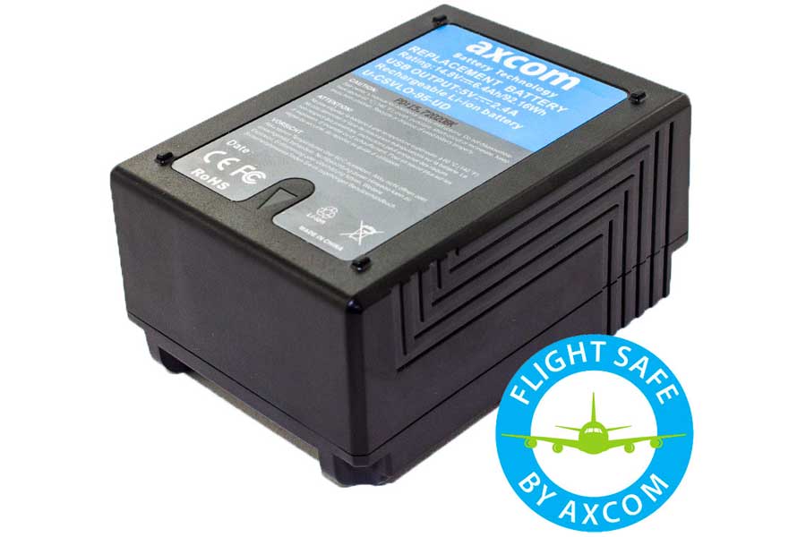 Li-Ion Micro Akku,9,II,(E) für Sony V Mount Cube BP-L40 - 14,8V/6,4Ah/ 94,72Wh USB und D-Tap