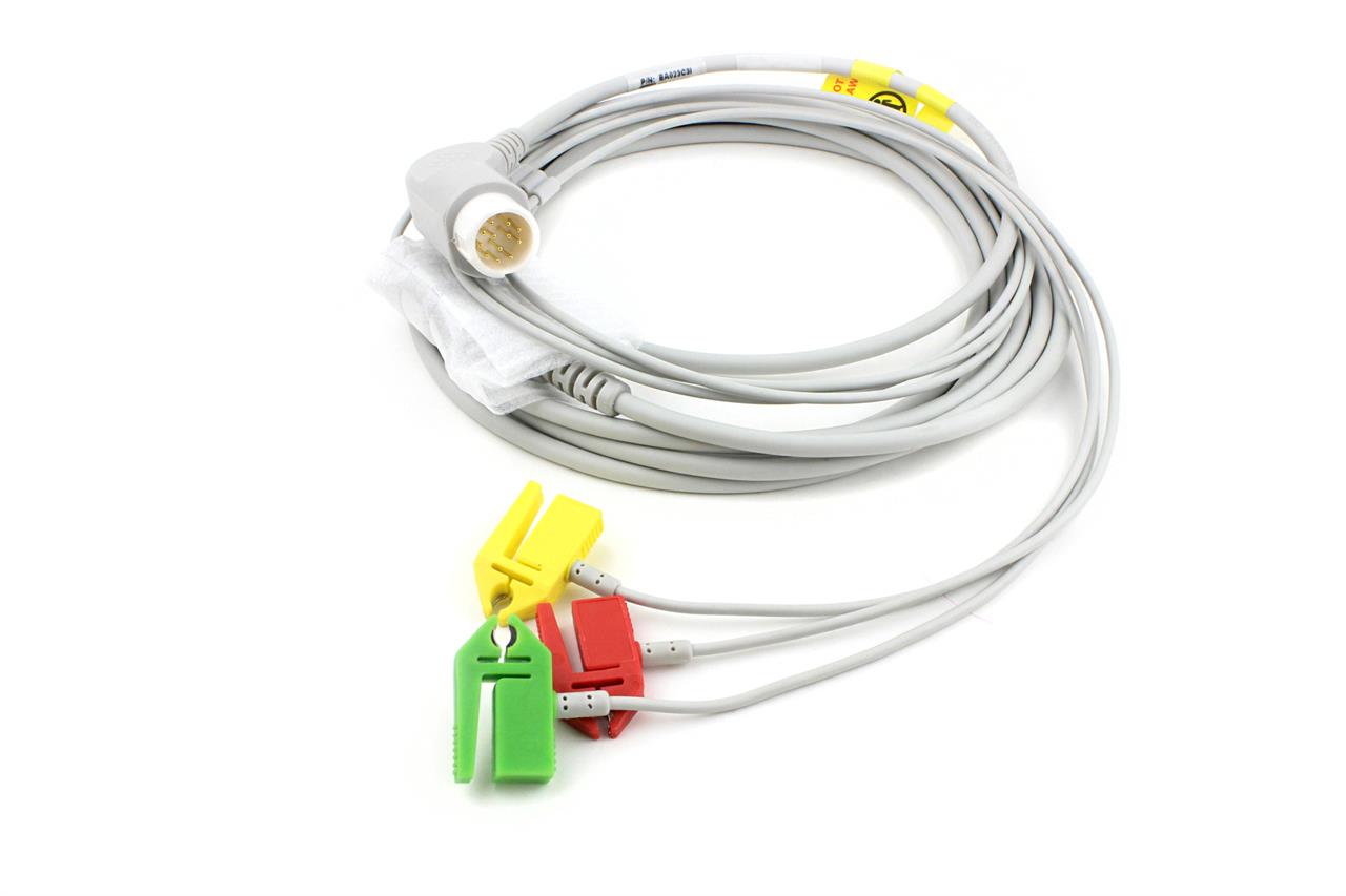 3-adriges EKG Kabel, Sensor und Stammkabel in einem 3-adriges EKG Kabel, Sensor und Stammkabel in einem