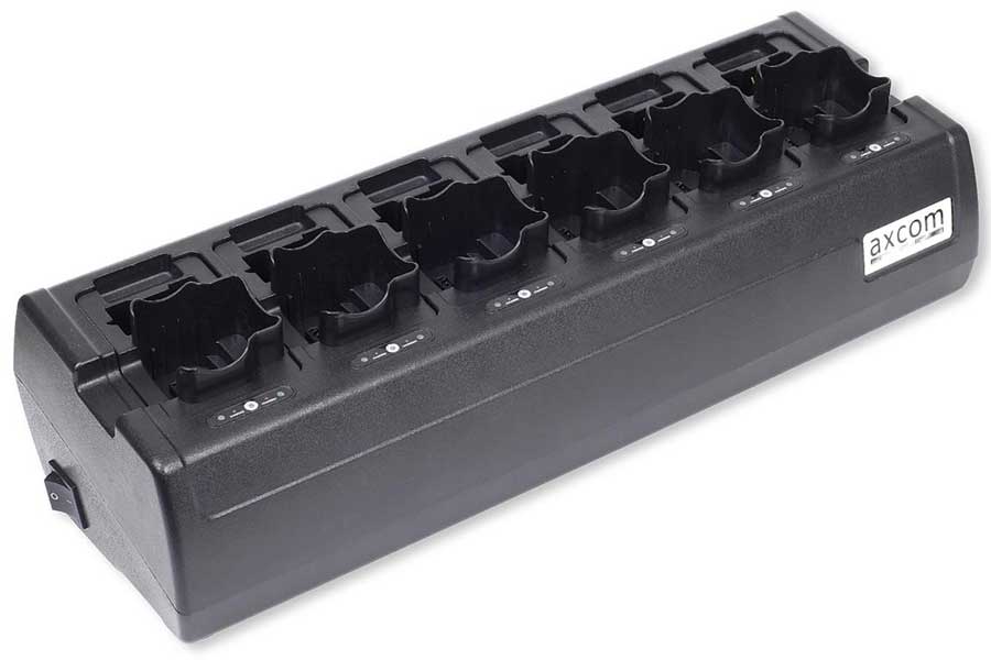 6+6-Stationen Ladegerät inkl. Adapter für Motorola MTP850, MTP850FuG