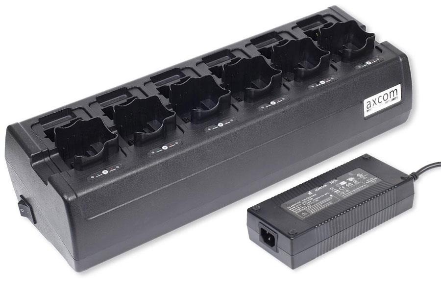 6+6-Stationen Ladegerät inkl. Adapter für Motorola MTP850EX