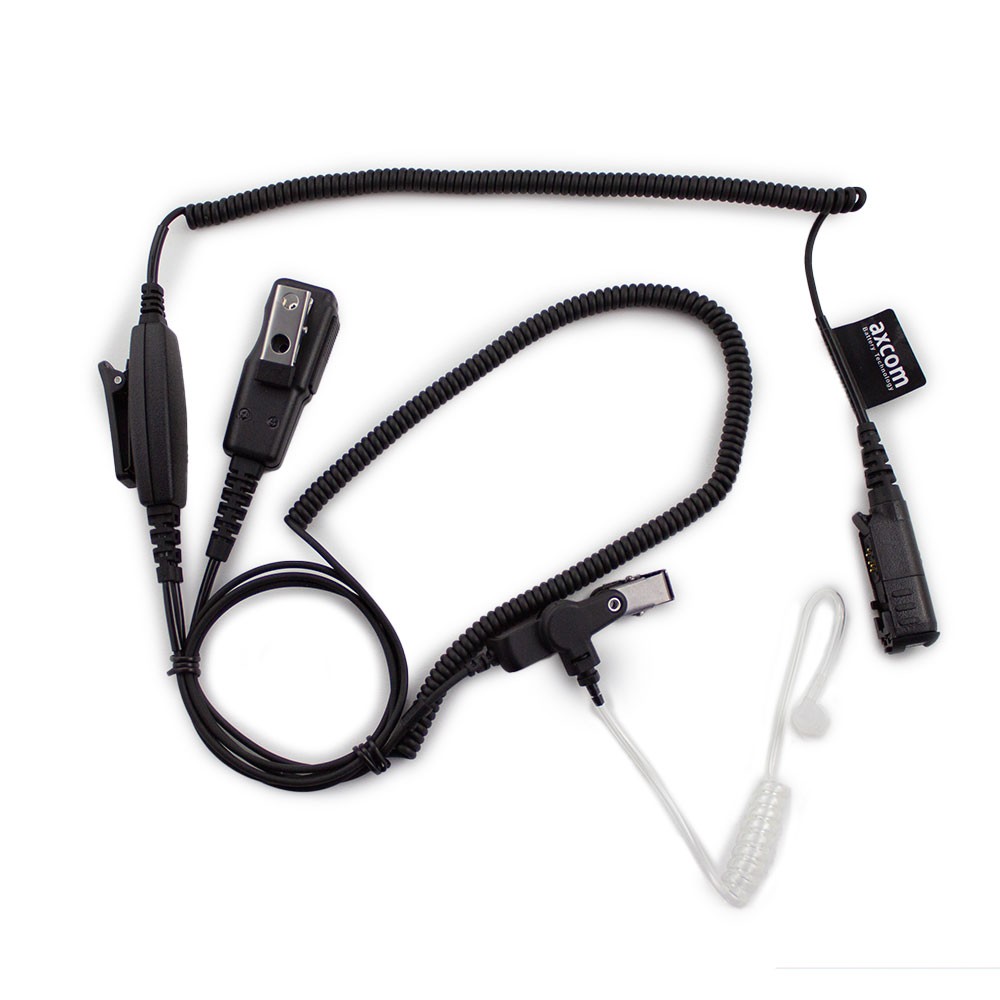Schallschlauch-Headset 2 Kabel Bajonettanschluss/Mikro/PTT für Motorola R5, DP2400, DP2600, DP3441,