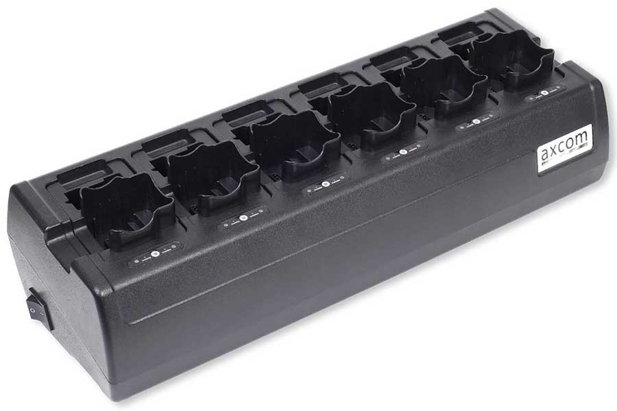 6+6-Stationen Ladegerät inkl. Adapter für Motorola R5, R7, DP3400, DP3600, DP2400, DP2600, DP2800, D