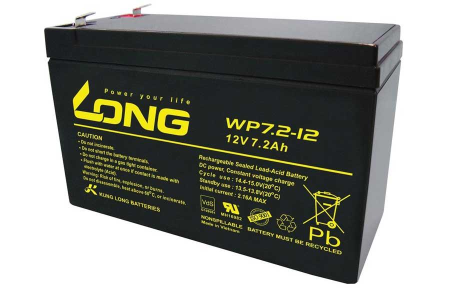 Long Bleiakku WP7.2-12 F1 - 12V 7,2Ah 4,8mm - VDS