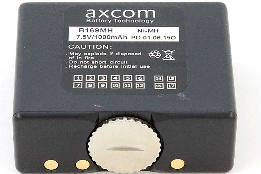 Akku für Bosch HFG89, HFG169, HFG459, CHIP T, FUG11B, Detailansicht Rändelschraube Akku für Bosch HFG89, HFG169, HFG459, CHIP T, FUG11B, Detailansicht Rändelschraube