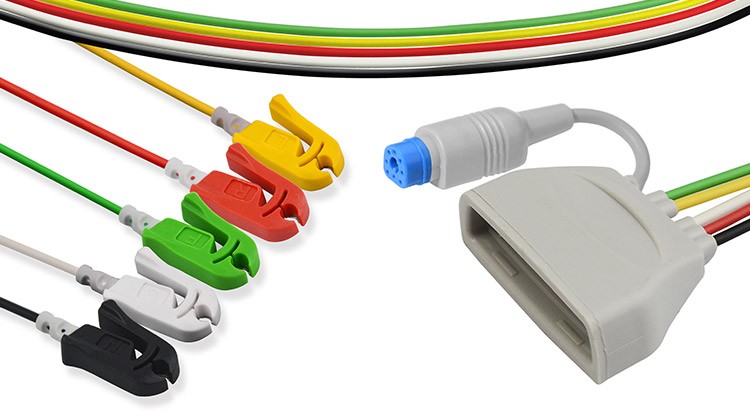 5-adriges EKG Kabel mit SpO2-Anschluss für Philips IntelliVue MX40 5-adriges EKG Kabel mit SpO2-Anschluss für Philips IntelliVue MX40