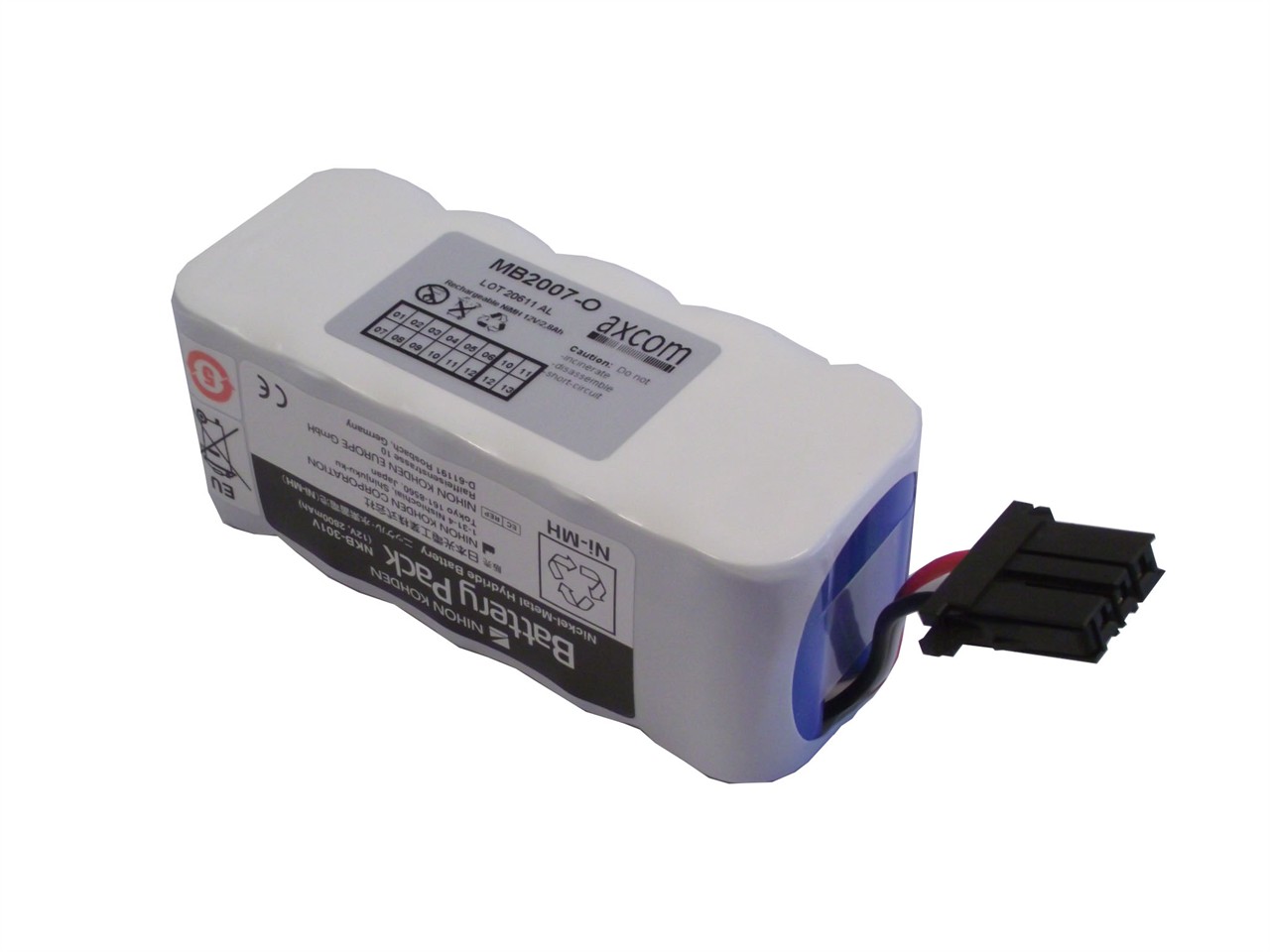 NiMH Akku für Nihon Kohden TEC5521/5531/7621/7631/7721/7731 - 12V/2,8Ah (ORIGINAL) NiMH Akku für Nihon Kohden TEC5521/5531/7621/7631/7721/7731 - 12V/2,8Ah (ORIGINAL)