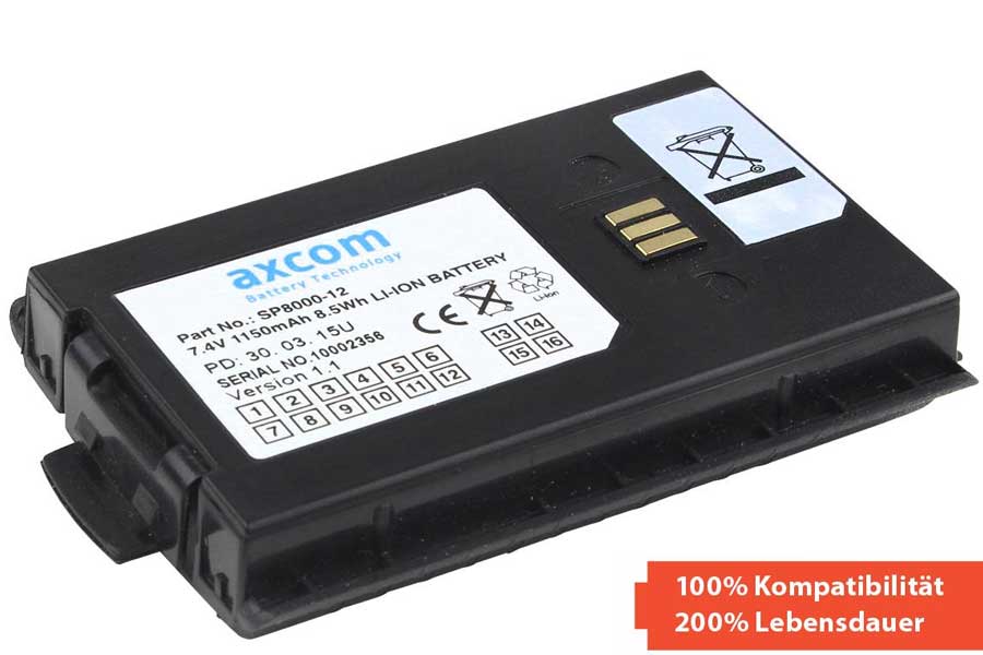 Li-Ion Akku für Sepura STP8000, STP9000, SC20, SC21 mit 7,4V 1,2Ah