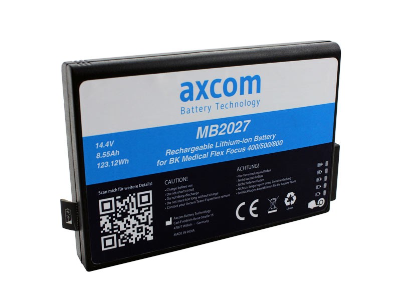 Li-Ion Akku für BK Medical Flex Focus 400/500/800 - 14,4V/8,55Ah (UA1225) Li-Ion Akku für BK Medical Flex Focus 400/500/800 - 14,4V/8,55Ah (UA1225)