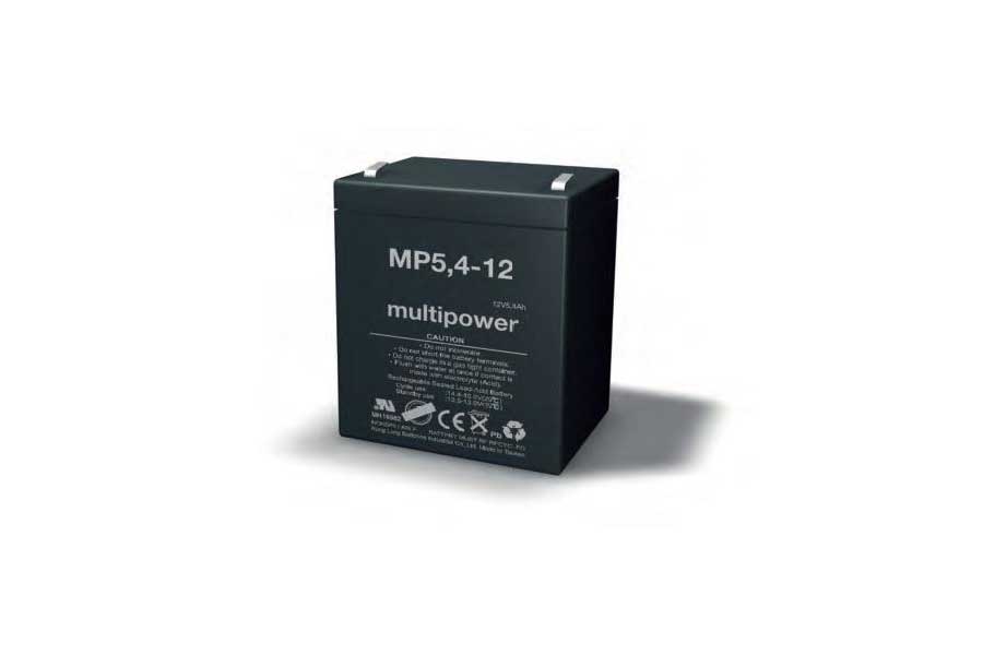 Multipower Bleiakku MP5,4-12 - 12V 5,4Ah 4,7mm Steckkontakte Multipower Bleiakku MP5,4-12 - 12V 5,4Ah 4,7mm Steckkontakte