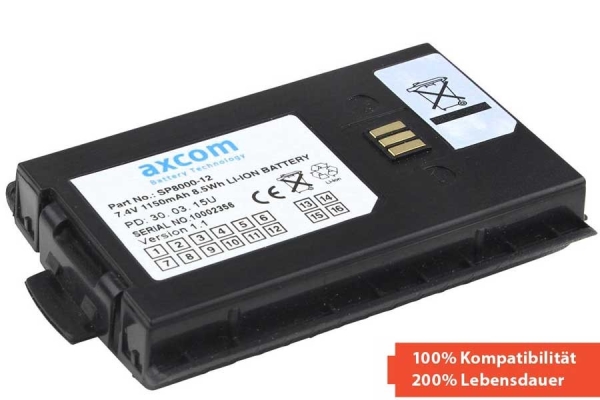Der einzige Li-Ion Akku für Sepura STP8000/9000/SC20; 7,4V/1,2Ah