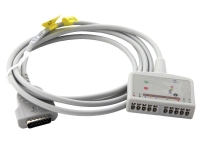 10-poliges EKG Stammkabel mit 15-Pin Stecker für Hellige, GE und Marquette 10-poliges EKG Stammkabel mit 15-Pin Stecker für Hellige, GE und Marquette
