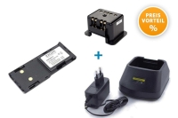 Set aus Akku und Ladegerät für Motorola GP300, GP600, GTX Set aus Akku und Ladegerät für Motorola GP300, GP600, GTX