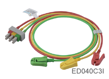 3-adriges EKG Kabel mit 6-Pin Stecker, wie Philips M1605