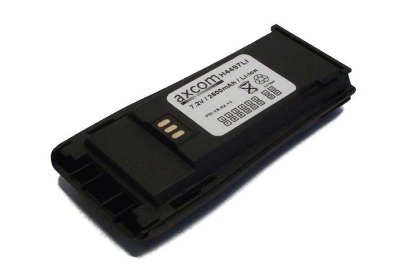 Etikett des Axcom Li-Ion Akkus für Motorola Commercial CP040/ DP1400 (SANYO CELL) - 7,2V/2,5Ah